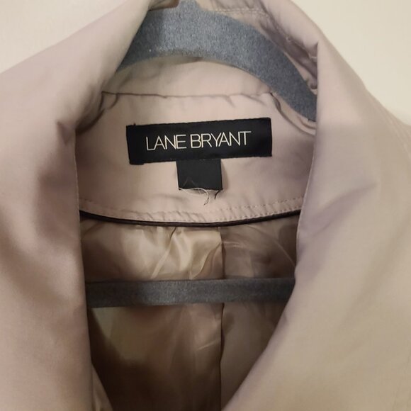 Lane Bryant Women's Long Khaki Trench Coat Size 22/24 - Picture 7 of 16